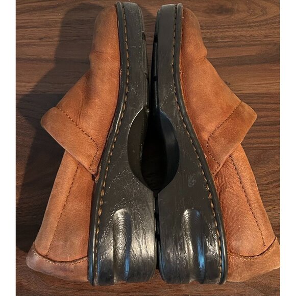 Women's‎ BORN BOC BROWN Leather Wedge Clogs/Mules Size 9 - Picture 5 of 9